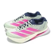 【adidas 愛迪達】競速跑鞋 Adizero Boston 13 M 男鞋 綠 粉紅 緩衝 訓練 運動鞋 愛迪達(HQ4912)