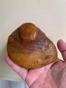 老皮黃蠟石 天然人物石　古骨董古文玩名家壺中國臺灣招財風水命理藝術收藏品蜂窩石雕龜黃金龜平安龜富貴龜蘇瑞鹿朱銘陳純輝李佾