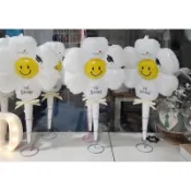 台南現貨」ig韓國小雛菊/2入畢業太陽花/🎓畢業帽拍照道具笑臉白色手拿氣球派對道具場景佈置台灣高雄