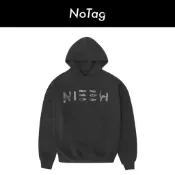 NIEEH Oversize深灰色連帽上衣/帽T(BLACKPINK JENNIE、ROSÉ同款)