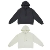 KANGOL 袋鼠 米白 深灰 落肩 帽T 女 64521050-