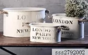白色英倫風LOFT工業風金屬工藝品鏤空英文字母收納箱美式鄉村鐵皮花盆擺件af