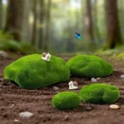 💥挑戰最低💥仿真苔蘚 植絨石頭 苔蘚草坪 微景觀 園藝 場景裝飾品 仿真綠植 假石頭