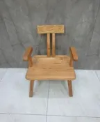 新竹二手家具◎百豐悅2手傢俱-二手餐桌椅 原木59公分餐椅 實木餐椅 扶手椅 兒童休閒木椅 苗栗2手家具 北屯2手傢俱