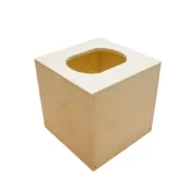 (店+)日式正方面紙盒︱蝶古巴特木盒 素胚面紙盒 DIY手作 紙巾盒 松木素胚 衛生紙盒︱麥手作