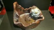 【星辰陶藝】（新品）龍龜咬錢流水組，不規則現代感設計，附馬達蓋，時來運轉，財源滾滾，風水滾球，財庫財位招財