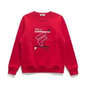 FILA 大學T 紅色 LOGO 圓領 長袖 上衣 女 5TEW7016RD