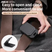 SEAMETAL 汽車安全帶夾 防滑可調式安全帶扣環 塑膠強力安全帶止動器 簡易夾式固定夾