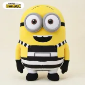 💐Minions 小小兵 正版授權 日本空運 景品 蘿蔔 Bob 監獄服 50cm 特大 娃娃 抱枕 靠墊 扁玩偶