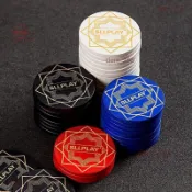 新款德州撲克陶瓷籌碼套裝專業高端poker幣定制有無面值43MM德撲/夭夭百貨