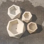 【台灣熱銷】多邊形水泥花盆模具方形多肉小號花盒模型混凝土自制迷你飾品擺件LJL