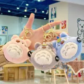 動漫好物🍒日系宮崎駿卡通龍貓毛絨玩具公仔鑰匙扣貓咪玩偶學生書包掛件批發