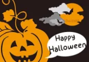 C節慶酷卡明信片 萬聖節 HAPPY HALLOWEEN 南瓜 月黑風高 蝙蝠（背面空白可書寫郵寄） 