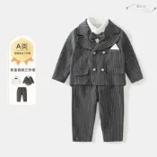 【塊素出貨】花童禮服秋冬男童西服討裝三件套中小兒同燕尾服1-3週歲寶寶禮服