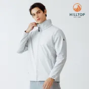 【Hilltop山頂鳥】WINDSTOPPER防風透氣保暖刷毛外套可銜接GORE-TEX外件男款淺灰PH22XM51EC