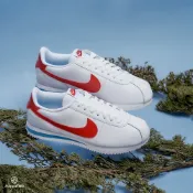 Nike Cortez 女 白紅藍 運動 休閒 經典 復古 皮革 小白鞋 阿甘鞋 休閒鞋 DN1791-108