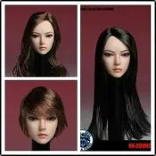 1/6全新SUPER DUCK SDH002 1/6亞洲卡通女頭雕 適合PH 嵐素體白肌膚 共三款標價為壹款頭雕的