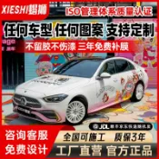漣漪生活 【客製化彩繪】汽車改色膜 全車貼膜 PET改色膜 車身貼膜 拉布布賽車 痛車膜 機甲動漫 車貼膜 塗裝改色 高品質亮面 防刮耐磨 施工簡易