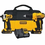 DEWALT 得偉 DCK240C2 20v 鋰電池 電鑽/衝擊電鑽 綜合組 （1.3Ah）7-14個工作天