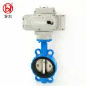 鑫誠批發網 【最低價】【公司貨】電動蝶閥D971X-10對夾式軟密封球墨蝶閥DN50 80 100 150水用閥門
