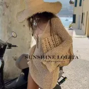 【海島度假風洋裝】法式氣質連衣裙 比基尼泳衣罩衫 鏤空辣妹歐美風連衣裙 性感針織裙 百搭度假罩衫沙灘罩衫洋裝 渡假洋裝 