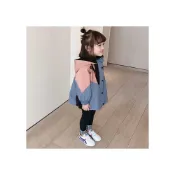 (店+)女童外套衝鋒衣兒童外套冬加厚新款兒童女寶寶連帽夾克上衣衝鋒衣