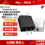 隔日到貨【台灣製】MCK PD雙孔快充頭 20W Type-C充電頭 手機/平板充電器 USB豆腐頭 適用蘋果三星小米