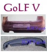 V.W. GOLF5 GOLF V 5代 MK5 GTI 專用後下巴飾板後中包套件- ABS材質(另有 CARBON )
