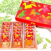 五福水果馬新年水果乾禮盒3格18入