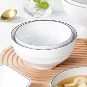 【現貨】【一站式餐具服務】A5食品級美耐皿 密胺餐具麵碗商用湯粉湯麵米線碗餃子水餃雲吞湯碗麵館專用碗