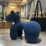 優品屋 開立發票 沙發椅 單人沙發 小馬椅子座椅兒童沙發造型動物坐凳客廳可愛擺件創意卡通網紅凳子 快速出貨