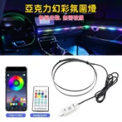 □【現貨】汽車氛圍燈 幻彩 改裝LED 車內裝飾炫酷 亞克力中控USB免安裝流水燈 氛圍燈 炫彩裝飾燈 車內燈條 氣氛燈