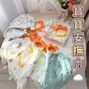 【寶寶配件】現貨✨｜(E0019)長牙期口腔期必備！BSMI認證 超柔軟豆豆標籤安撫巾 嬰兒安撫手帕 觸覺訓練視覺訓練