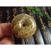 ◎臻品閣◎ 天然~珊瑚玉 菊花玉 平安扣 玉墬 精品珊瑚玉 S35