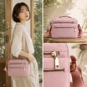 (店+)【LEEHER】小方包/斜背包/尼龍斜背包/側背包女/尼龍包包/韓版小方包/小眾包包/包包女/隨身包/多隔層包包