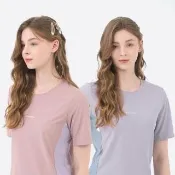 【GIORDANO 佐丹奴】女裝 高彈力涼感拼接短袖上衣(多色任選)