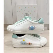 Grace Gift 迪士尼 TSUM 史迪奇聯名 電繡小白鞋 布鞋