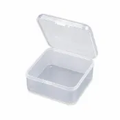 (店+)75×75MM透明收納盒｜小物零件盒｜PP塑膠盒｜飾品珠子收納｜螺絲五金分類盒｜耳環戒指收納盒｜翻蓋卡扣防塵盒｜手作材料