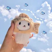 ❣️Mio台灣現貨❣️鯛魚燒貓貓吊飾 草莓頭套貓貓 毛絨玩偶吊飾 背包裝飾 鑰匙圈 鑰匙扣 掛件 雕魚燒頭套