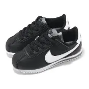 【NIKE 耐吉】阿甘鞋 Cortez Easyon PS 中童 黑白 皮革 小朋友 易穿脫 運動鞋(DM0951-001)