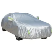 (店+)汽車防塵罩-可側開汽車用車衣 隔熱鋁膜牛津布防塵套 遮陽罩 防水車罩 麵包車套☆豪麥網☆