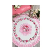 (店+)地毯 仿羊絨地毯 加厚保暖柔軟細緻 南法風情 浪漫玫瑰 高品質 生活用品 居家裝飾 歐式 法式