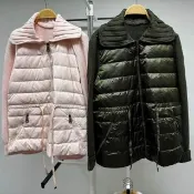 【SuperWands】異材質拼接羊毛羽絨外套