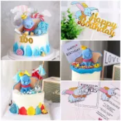 【現貨】小飛象 Q版公仔 蛋糕裝飾 擺件 烘焙裝飾 生日蛋糕裝飾 DIY材料 盆栽裝飾 客製化蛋糕 網紅蛋糕必備