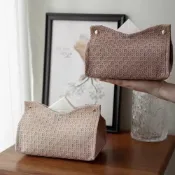 (店+)【Warm House Decor 暖和家居】自然編織面紙套(面紙盒 衛生紙套 抽取式紙巾盒 客廳收納)