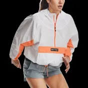 【UNDER ARMOUR】UA 女 Rush Woven 半開襟連帽長袖套頭衫 1376920-100
