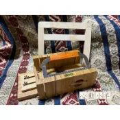 高級竹製豪華切皂器 檜木鋼絲切皂器 波浪刀 手工皂專業切割工具 可調厚度切皂器 DIY皂切割器 手作皂木質工具