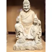 「華誠」1尺3 樟木雕刻 白身 神像  濟公 濟公活佛 濟公師父 降龍