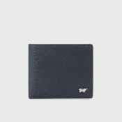 【BRAUN BUFFEL 德國小金牛】尚恩A 12卡中間翻透明窗短夾-藍色(BF354-317-NY) 錢包送禮推薦