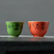 全球選品1館 生活百貨 原礦色釉手工品茗杯祭紅主人單杯聞香杯高溫功夫茶具茶杯